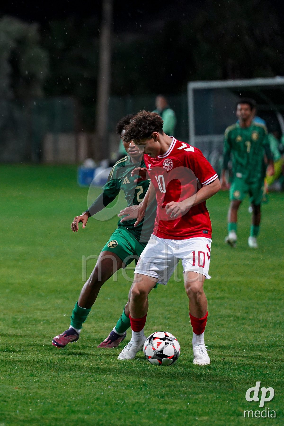 SIDE, TURKIYE - OCTOBER 28: Yousef Amara of Denmark battles for the ball during the International Friendly match between Denmark U16 and Saudi Arabia U16 at Emirhan Sport Complex on October 28, 2026 in Side, Turkiye.