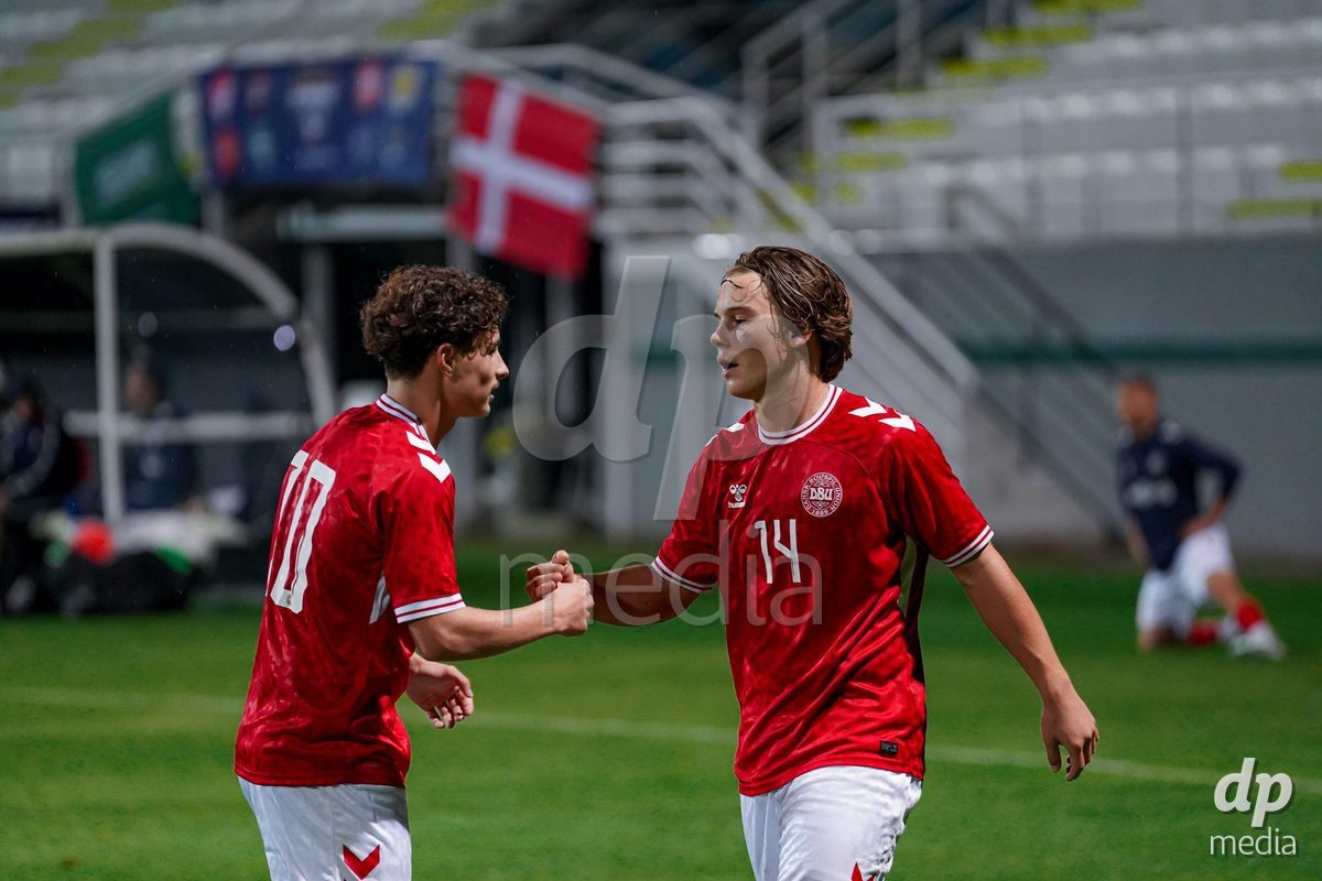 SIDE, TURKIYE - OCTOBER 28: Hector Andersen of Denmark and Yousef Amara of Denmark during the International Friendly match between Denmark U16 and Saudi Arabia U16 at Emirhan Sport Complex on October 28, 2026 in Side, Turkiye.