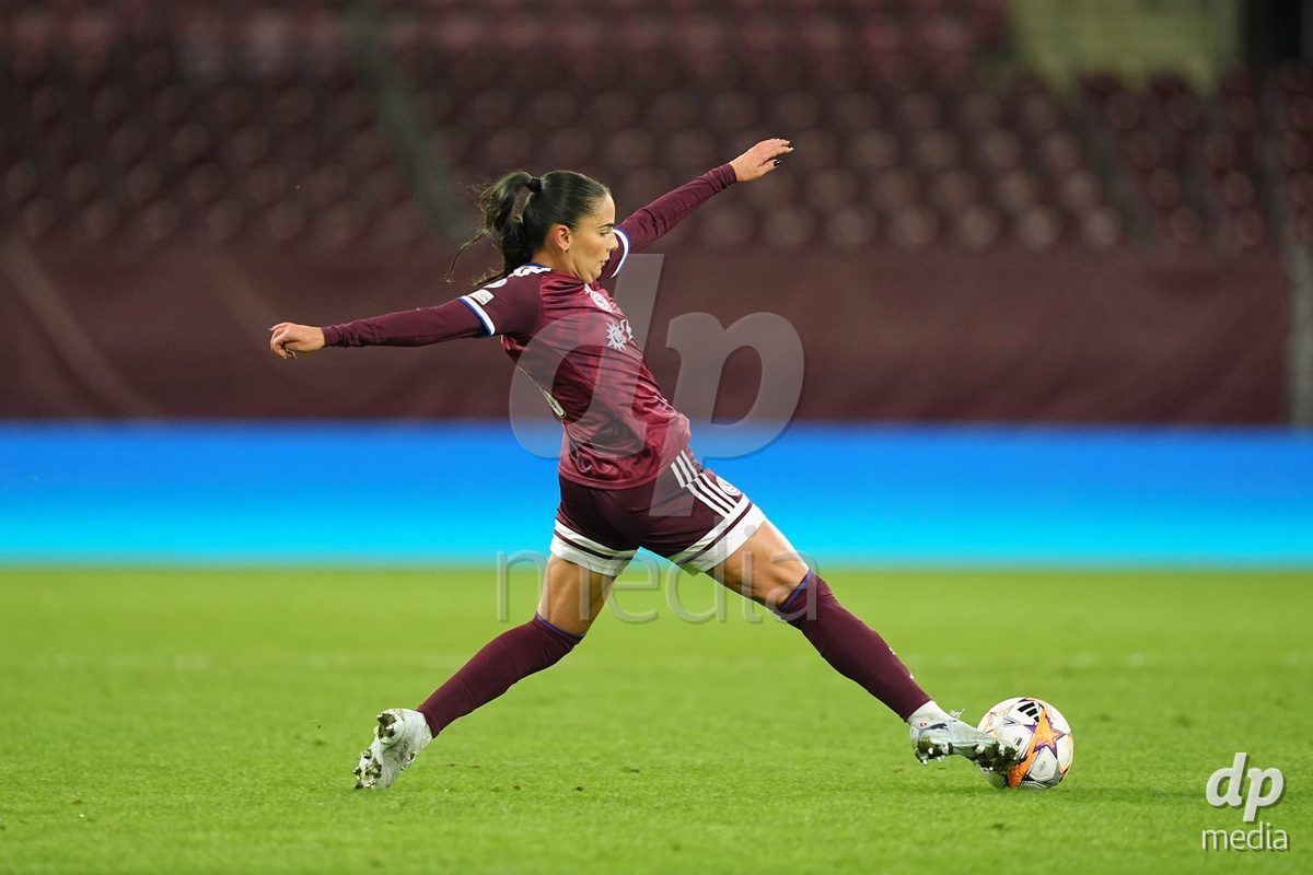 GENEVA, SWITZERLAND - OCTOBER 28: Meriame Terchoun of Servette FC Chenois Feminin during the UEFA Women's Champions League match between Servette FC Chenois Feminin and OH Leuven at Stade de Geneve on October 28, 2026 in Geneva, Switzerland.