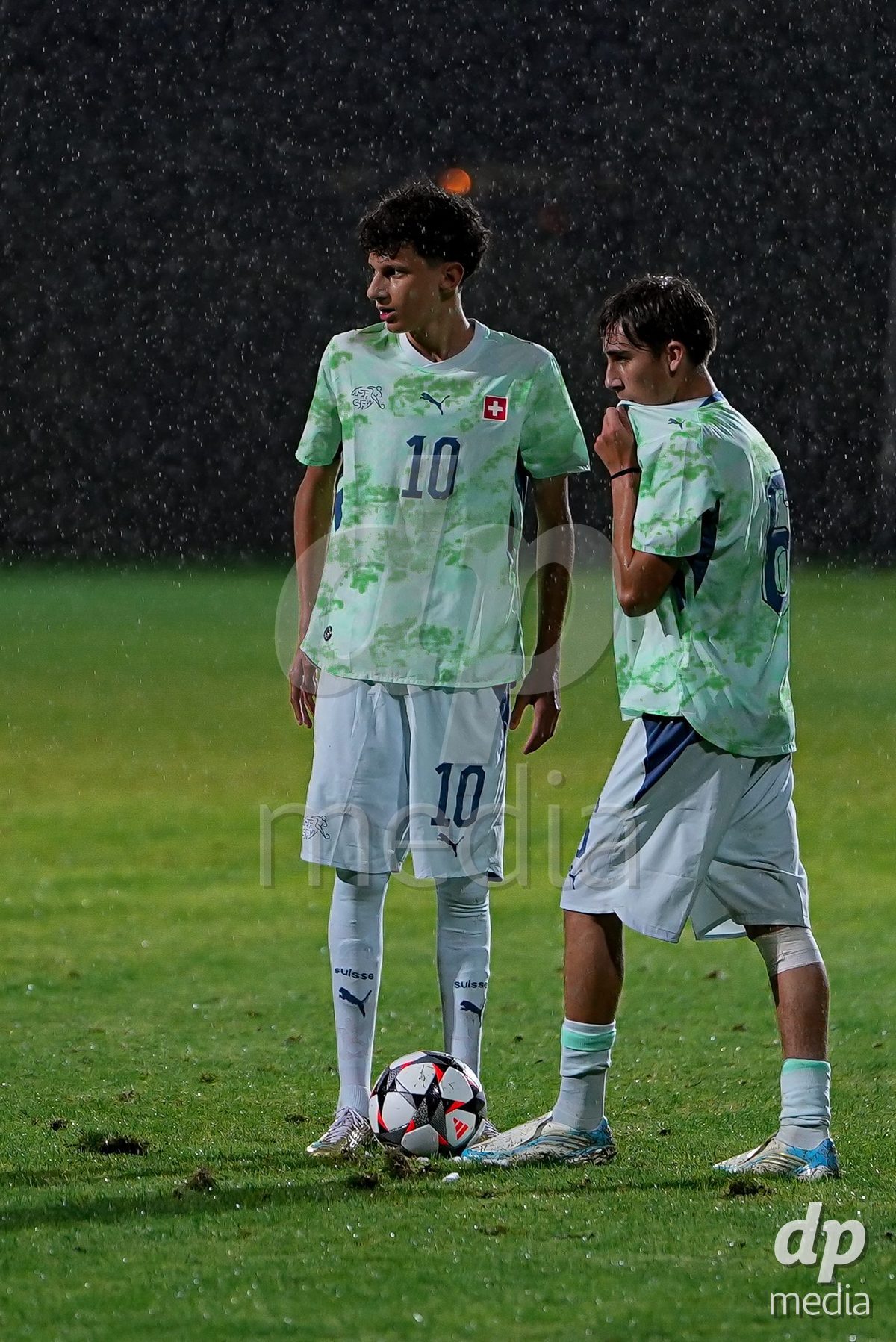 SIDE, TURKIYE - OCTOBER 28: Sadiki Yanis of Switzerland and Arnold Raul of Switzerland during the International Friendly match between Switzerland and Turkiye at Emirhan Sport Complex on October 28, 2026 in Side, Turkiye.