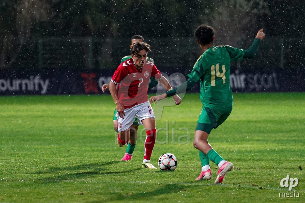 SIDE, TURKIYE - OCTOBER 28: Frederik Abrahamsen of Denmark controls the ball during the International Friendly match between Denmark U16 and Saudi Arabia U16 at Emirhan Sport Complex on October 28, 2026 in Side, Turkiye.