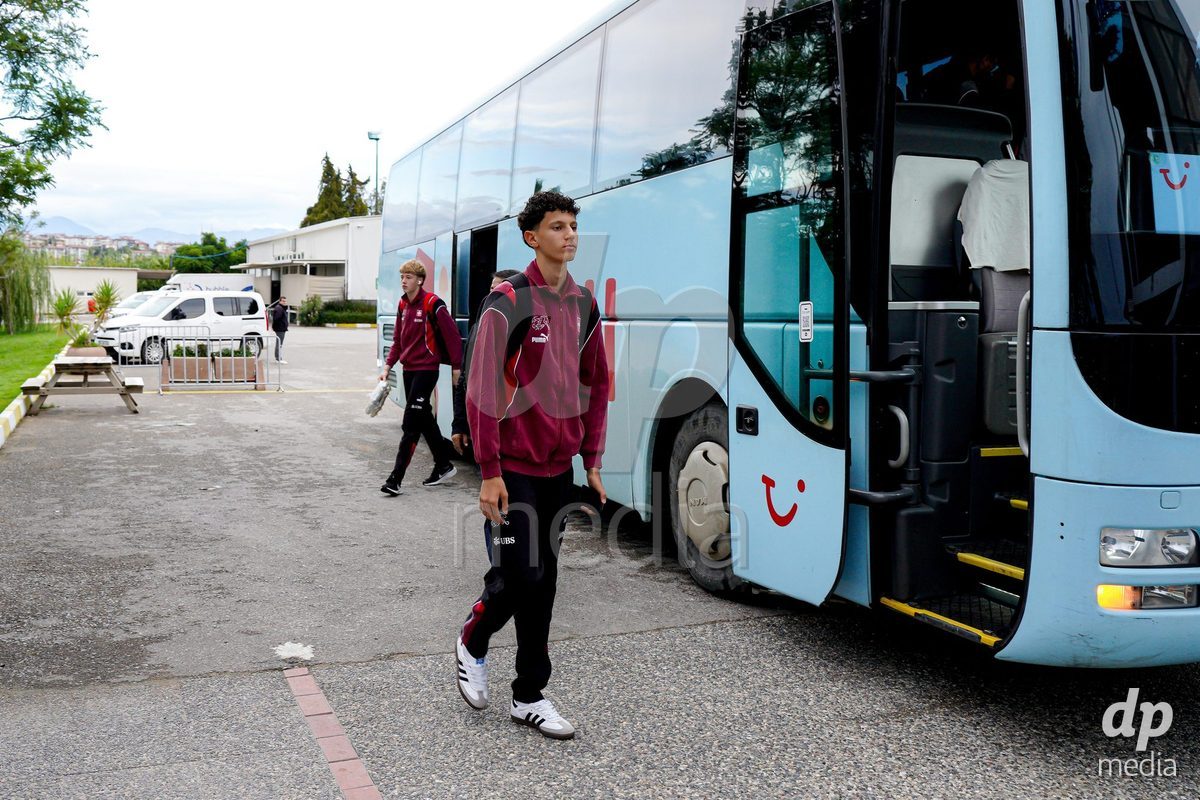 SIDE, TURKIYE - OCTOBER 28: Players of Switzerland arrival prior to the International Friendly match between Switzerland and Turkiye at Emirhan Sport Complex on October 28, 2026 in Side, Turkiye.