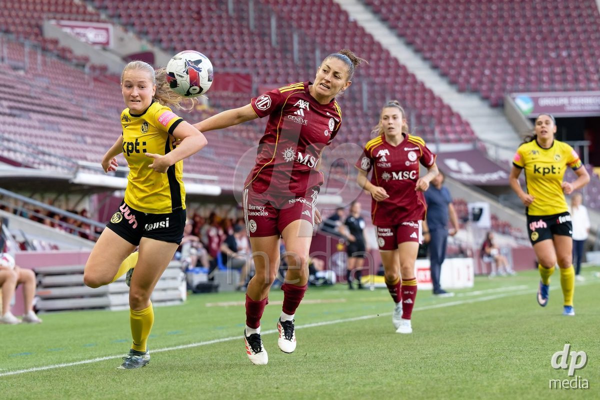 Geneva, Switzerland - May 29 : during the AWSL Final Second Leg match between Servette FC Chenois Feminin  and BSC YB Frauen  at Stade de Geneve on May 29 , 2026 in Geneva, Switzerland.