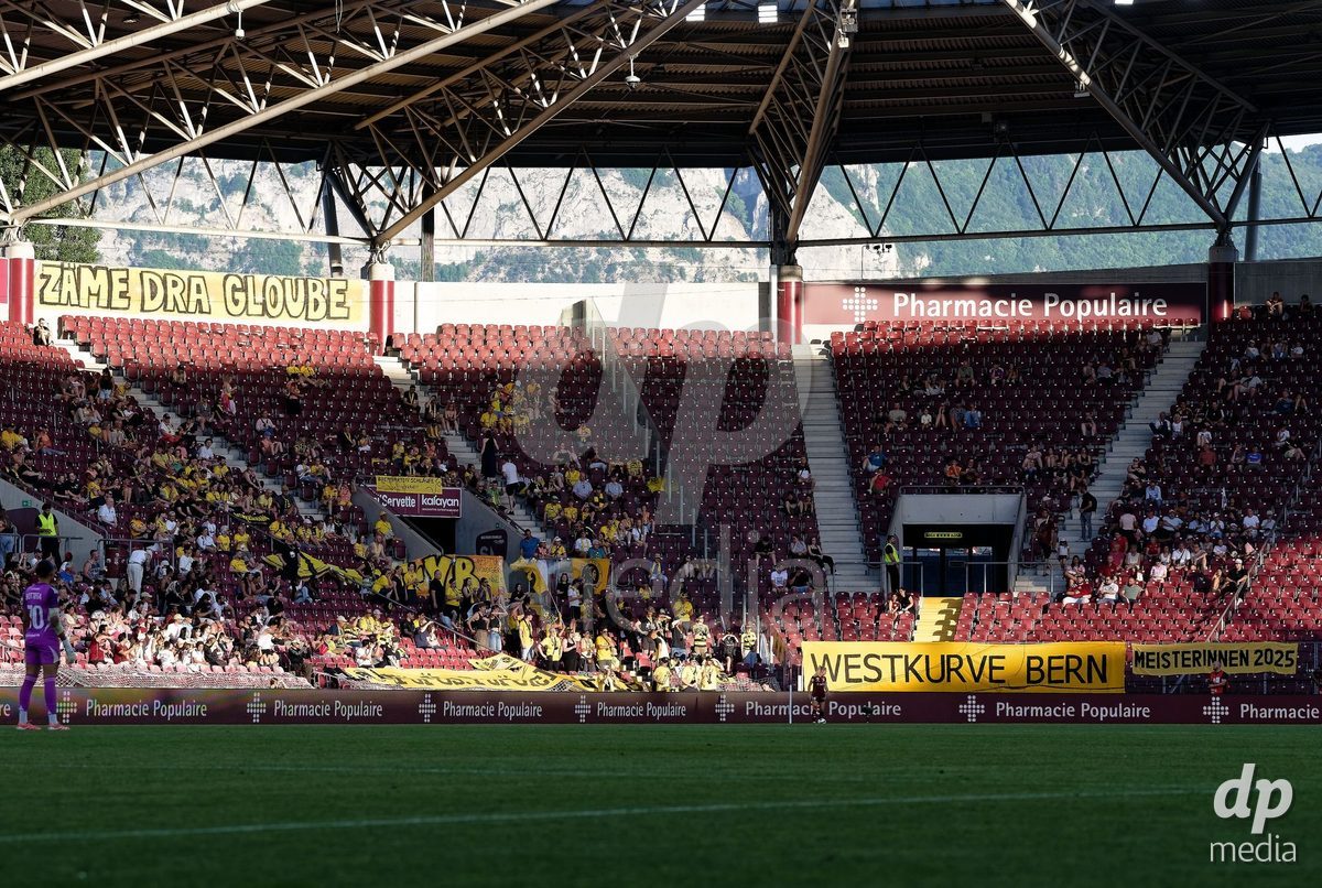 Geneva, Switzerland - May 29 : during the AWSL Final Second Leg match between Servette FC Chenois Feminin  and BSC YB Frauen  at Stade de Geneve on May 29 , 2026 in Geneva, Switzerland.