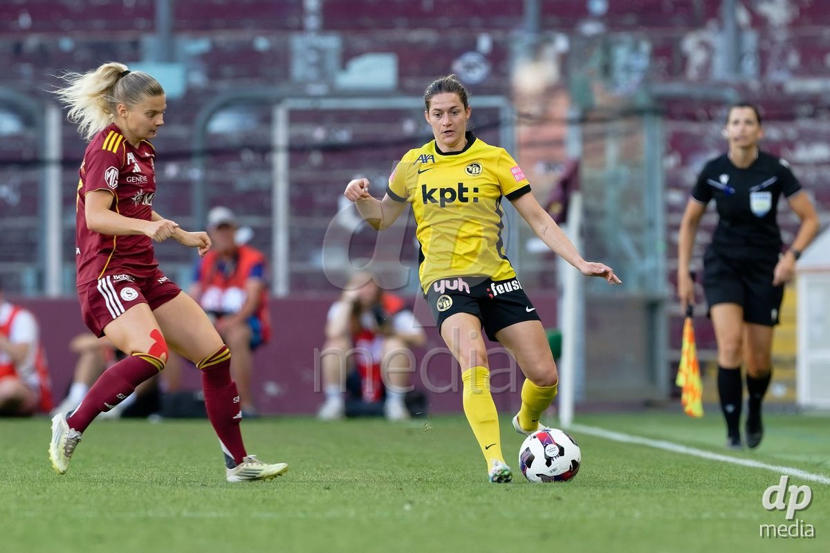 Geneva, Switzerland - May 29 : during the AWSL Final Second Leg match between Servette FC Chenois Feminin  and BSC YB Frauen  at Stade de Geneve on May 29 , 2026 in Geneva, Switzerland.