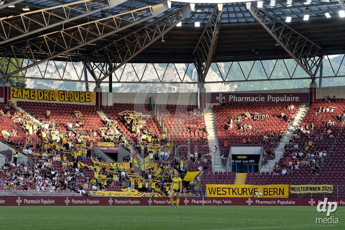 Geneva, Switzerland - May 29 : during the AWSL Final Second Leg match between Servette FC Chenois Feminin  and BSC YB Frauen  at Stade de Geneve on May 29 , 2026 in Geneva, Switzerland.