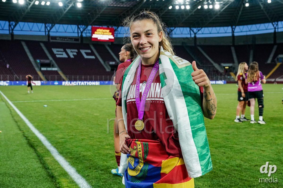 GENEVA, SWITZERLAND - MAY 29: Celebration of team Servette after winning the Final of the AXA Women's Super League match between Servette FC Chenois Feminin and BSC YB Frauen at Stade de Geneve on May 29, 2026 in Geneva, Switzerland.