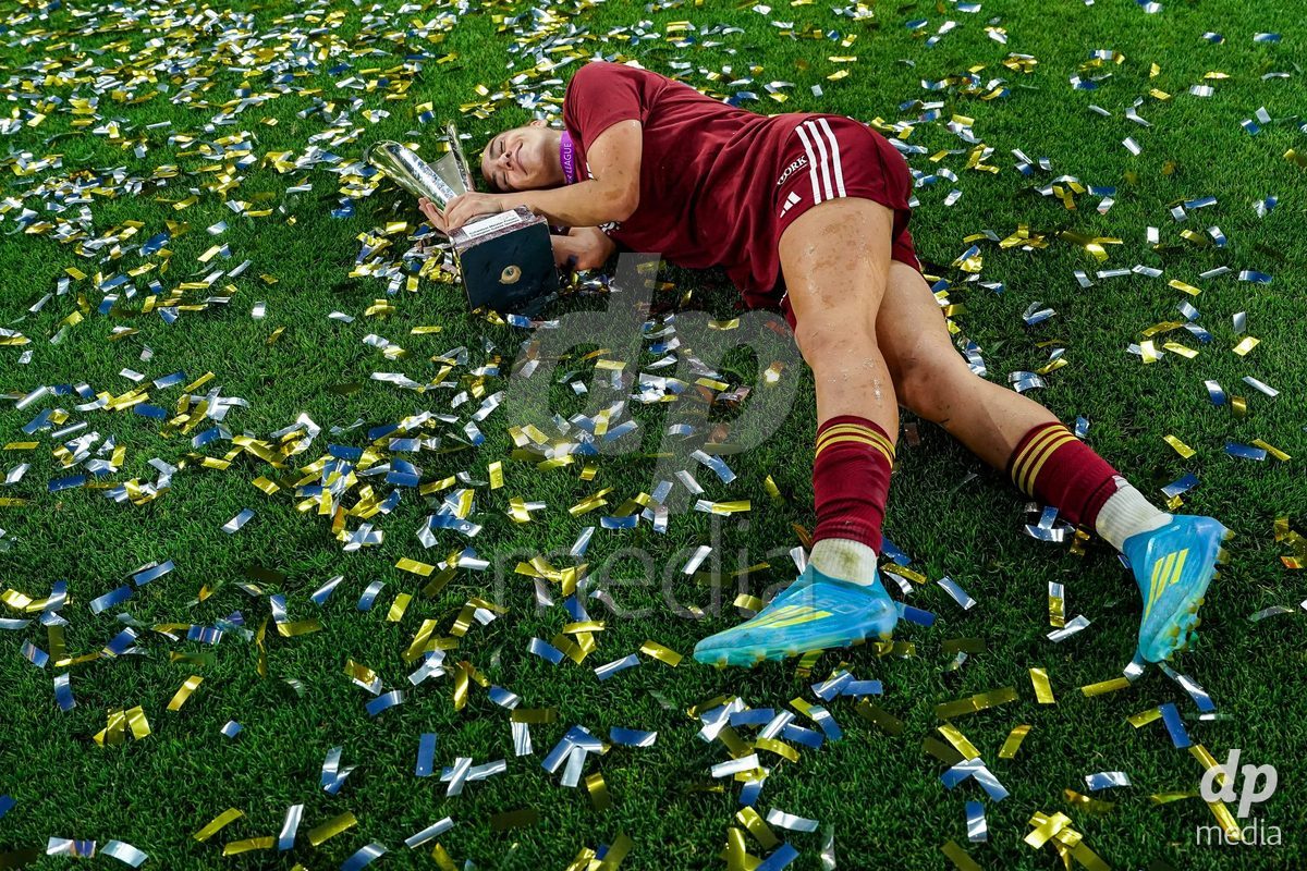 GENEVA, SWITZERLAND - MAY 29: Celebration of team Servette after winning the Final of the AXA Women's Super League match between Servette FC Chenois Feminin and BSC YB Frauen at Stade de Geneve on May 29, 2026 in Geneva, Switzerland.