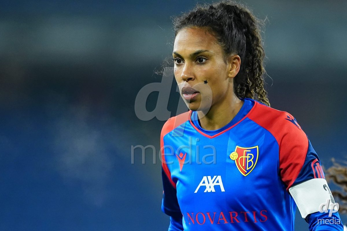 BASEL, SWITZERLAND - OCTOBER 30: Coumba Louisa Sow of FC Basel 1893 looks on during the AXA Women's Super League match between FC Basel 1893 and FC Zurich at St. Jakob-Park on October 30, 2026 in Basel, Switzerland.