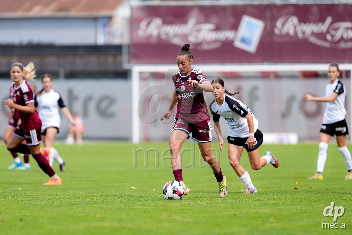 Switzerland: AXA Womens Super League 2026/27, Servette FC Chenois Feminin vs FC Aarau Frauen - Stade des Trois-Chene, Chene-Bourg: Paula Serrano (Servette FC Chenois Feminin) in action.