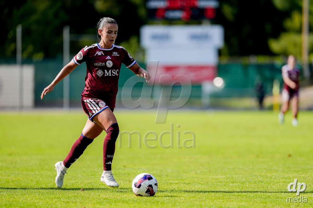 Switzerland: AXA Womens Super League 2026/27, Servette FC Chenois Feminin vs FC Aarau Frauen - Stade des Trois-Chene, Chene-Bourg: Meriame Terchoun (Servette FC Chenois Feminin) in action.