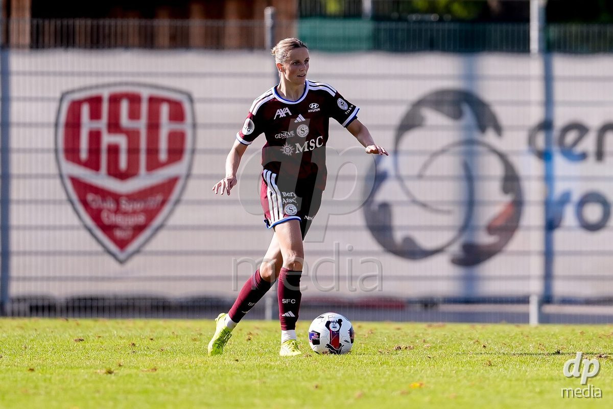 Switzerland: AXA Womens Super League 2026/27, Servette FC Chenois Feminin vs FC Aarau Frauen - Stade des Trois-Chene, Chene-Bourg: Laura Strik (Servette FC Chenois Feminin) in action.