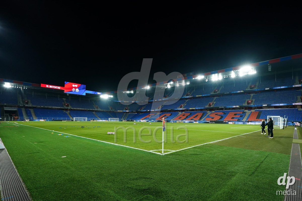 BASEL, SWITZERLAND - OCTOBER 30: General view inside the stadium prior to the AXA Women's Super League match between FC Basel 1893 and FC Zurich at St. Jakob-Park on October 30, 2026 in Basel, Switzerland.  (Photo by Daniela Porcelli/DP Media)