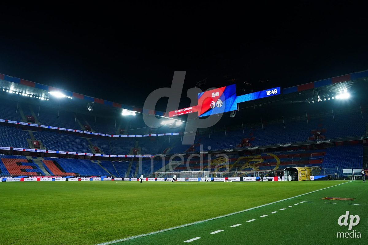 BASEL, SWITZERLAND - OCTOBER 30: General view inside the stadium prior to the AXA Women's Super League match between FC Basel 1893 and FC Zurich at St. Jakob-Park on October 30, 2026 in Basel, Switzerland.  (Photo by Daniela Porcelli/DP Media)