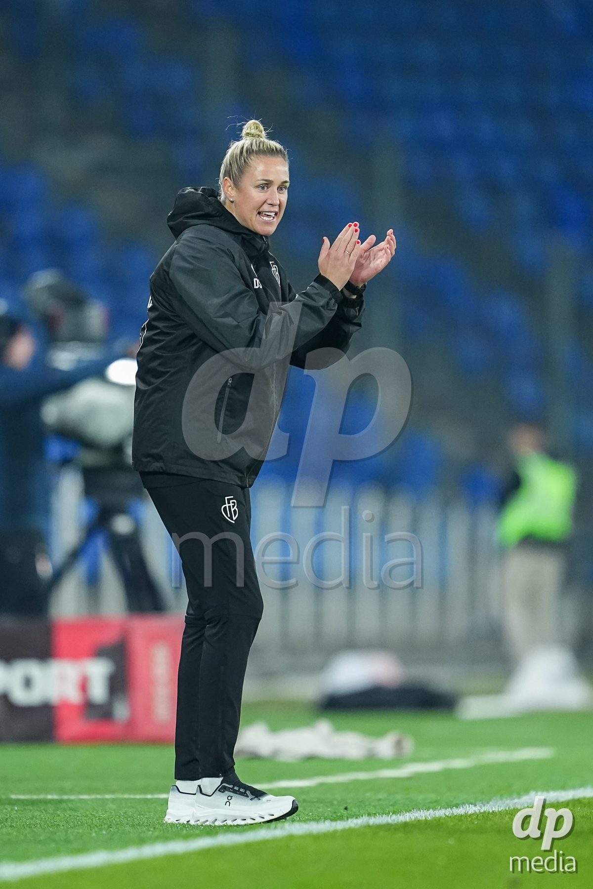 BASEL, SWITZERLAND - OCTOBER 30: Danique Stein, Head Coach of FC Basel 1893 reacts during the AXA Women's Super League match between FC Basel 1893 and FC Zurich at St. Jakob-Park on October 30, 2026 in Basel, Switzerland.  (Photo by Daniela Porcelli/DP Media)