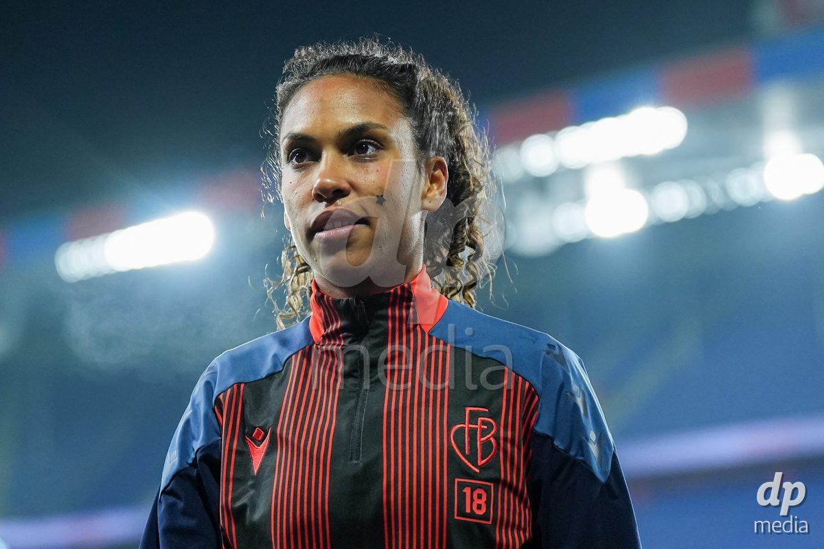 BASEL, SWITZERLAND - OCTOBER 30: Portrait (headshot/close up) of Coumba Louisa Sow of FC Basel 1893 prior to the AXA Women's Super League match between FC Basel 1893 and FC Zurich at St. Jakob-Park on October 30, 2026 in Basel, Switzerland.  (Photo by Daniela Porcelli/DP Media)