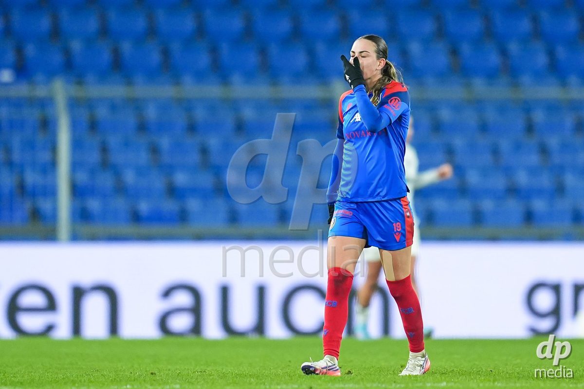 BASEL, SWITZERLAND - OCTOBER 30: Alice Ilaria Berti of FC Basel 1893 reacts during the AXA Women's Super League match between FC Basel 1893 and FC Zurich at St. Jakob-Park on October 30, 2026 in Basel, Switzerland.  (Photo by Daniela Porcelli/DP Media)