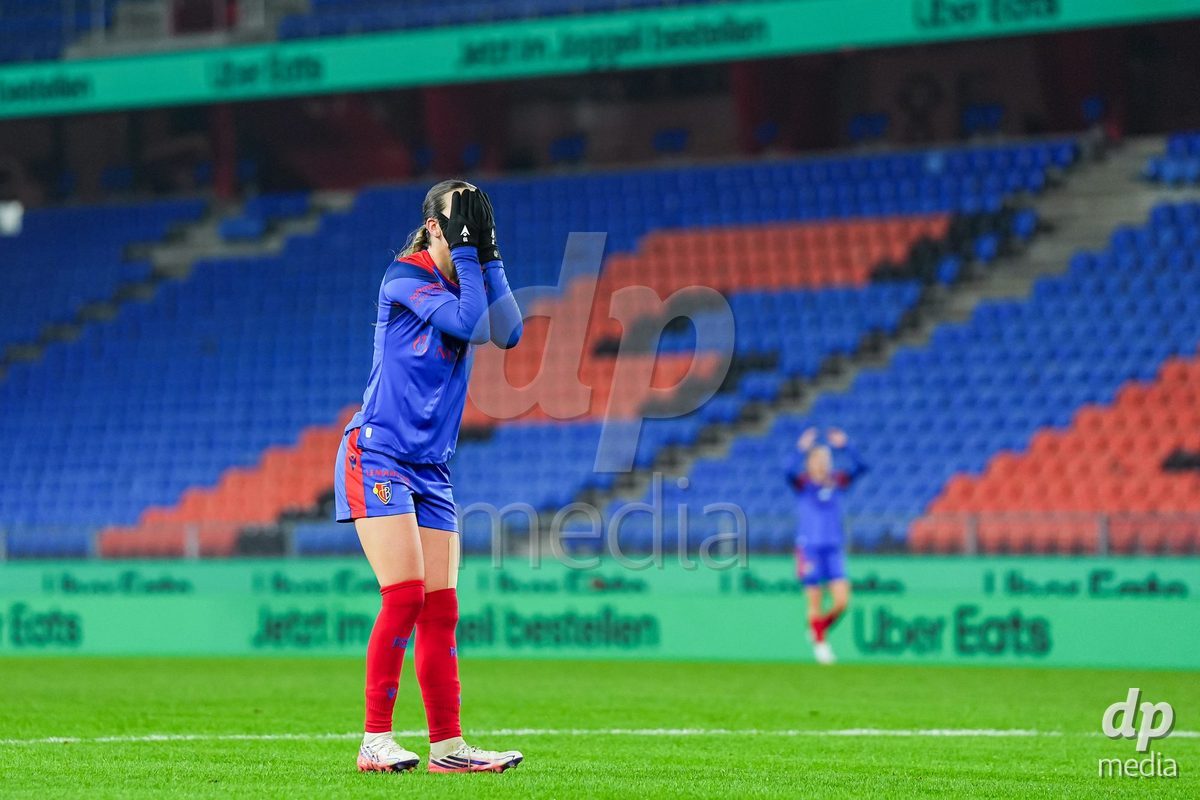 BASEL, SWITZERLAND - OCTOBER 30: Alice Ilaria Berti of FC Basel 1893 reacts during the AXA Women's Super League match between FC Basel 1893 and FC Zurich at St. Jakob-Park on October 30, 2026 in Basel, Switzerland.  (Photo by Daniela Porcelli/DP Media)