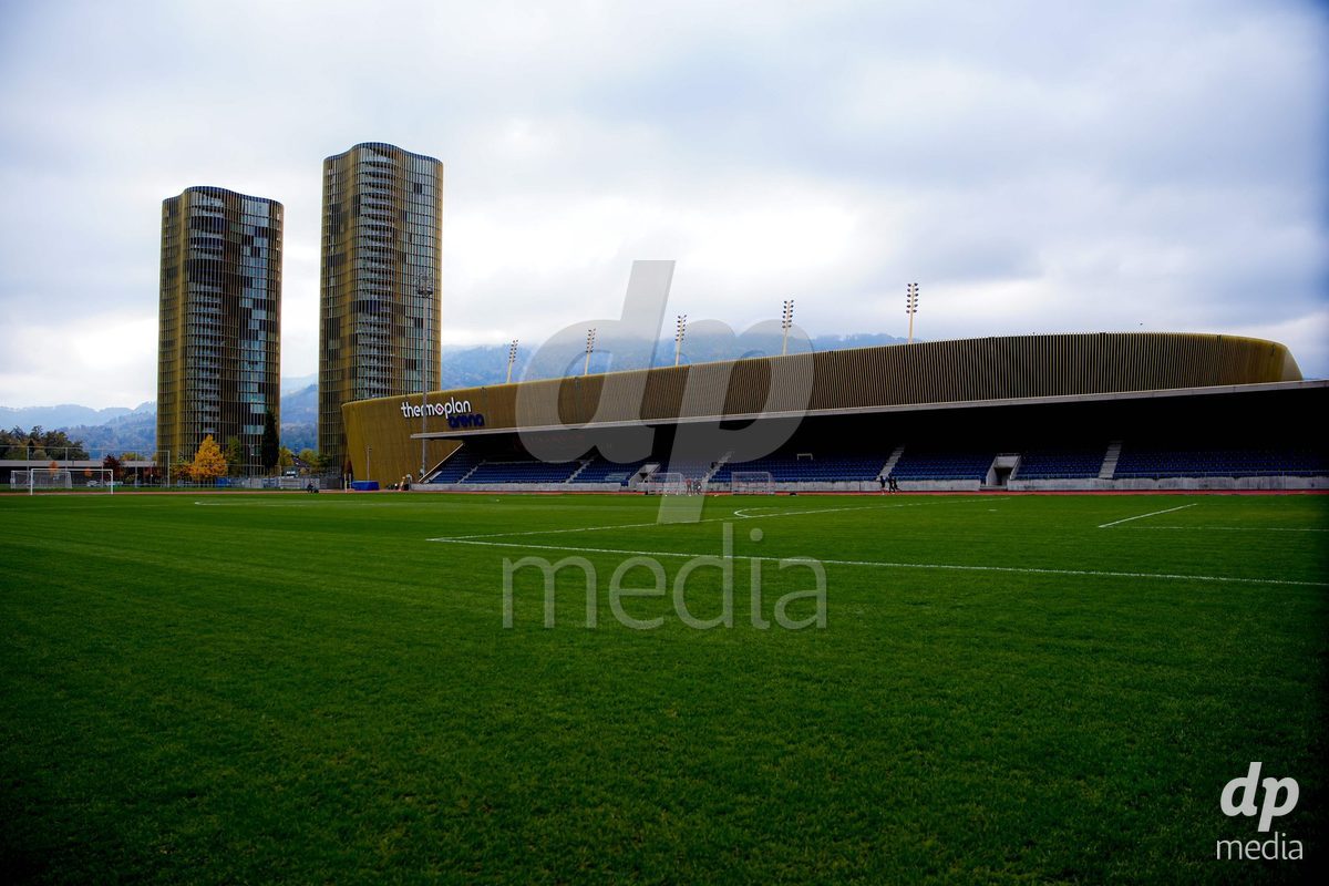 LUZERN, SWITZERLAND - OCTOBER 31: General view of  Hubelmatt prior to the AXA Women's Super League match between FC Luzern and FC Aarau Frauen at Hubelmatt on October 31, 2026 in Luzern, Switzerland.