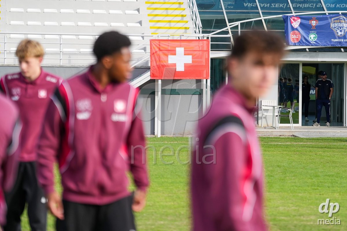 SIDE, TURKIYE - OCTOBER 31: Players of Switzerland arrive prior to the International Friendly tournament football match between Portugal U16 and Switzerland U16 at Emirhan Sport Complex on October 31, 2026 in Side, Turkiye.