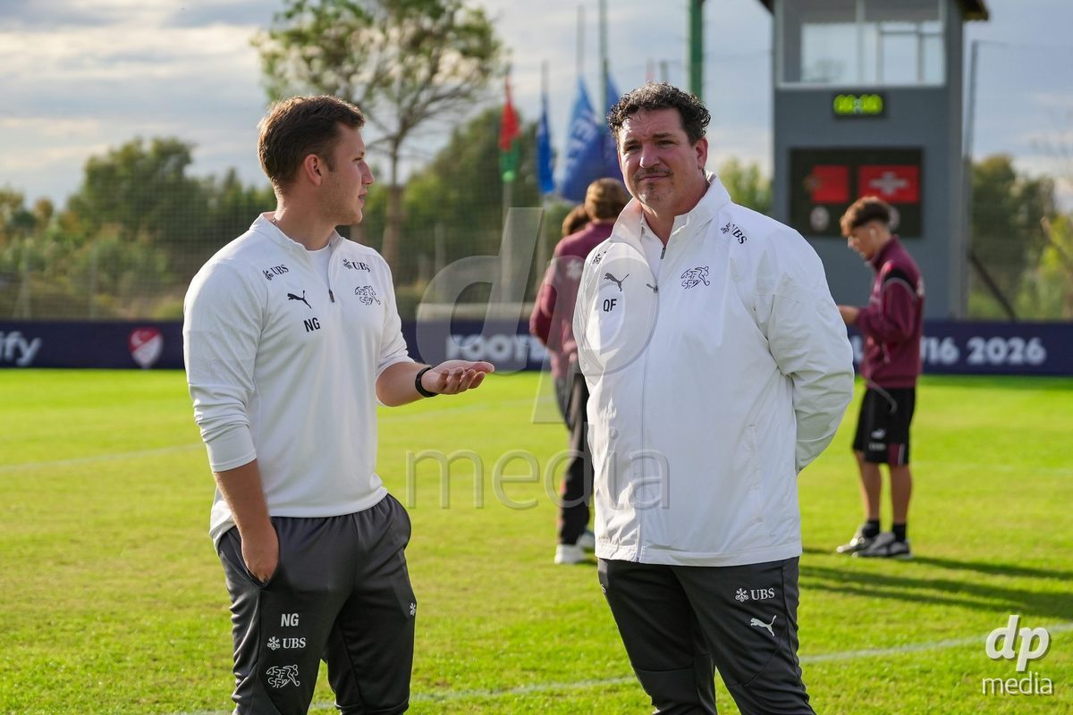 SIDE, TURKIYE - OCTOBER 31: Staff members of Switzerland arrive prior to the International Friendly tournament football match between Portugal U16 and Switzerland U16 at Emirhan Sport Complex on October 31, 2026 in Side, Turkiye.