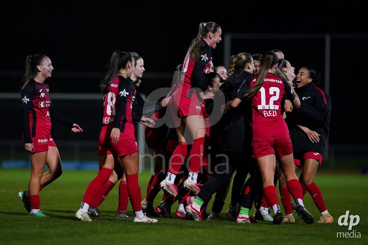LUZERN, SWITZERLAND - OCTOBER 31: Celia Hofer of FC Aarau Frauen celebrating with team after scoring teams second goal during the AXA Women's Super League match between FC Luzern and FC Aarau Frauen at Hubelmatt on October 31, 2026 in Luzern, Switzerland.