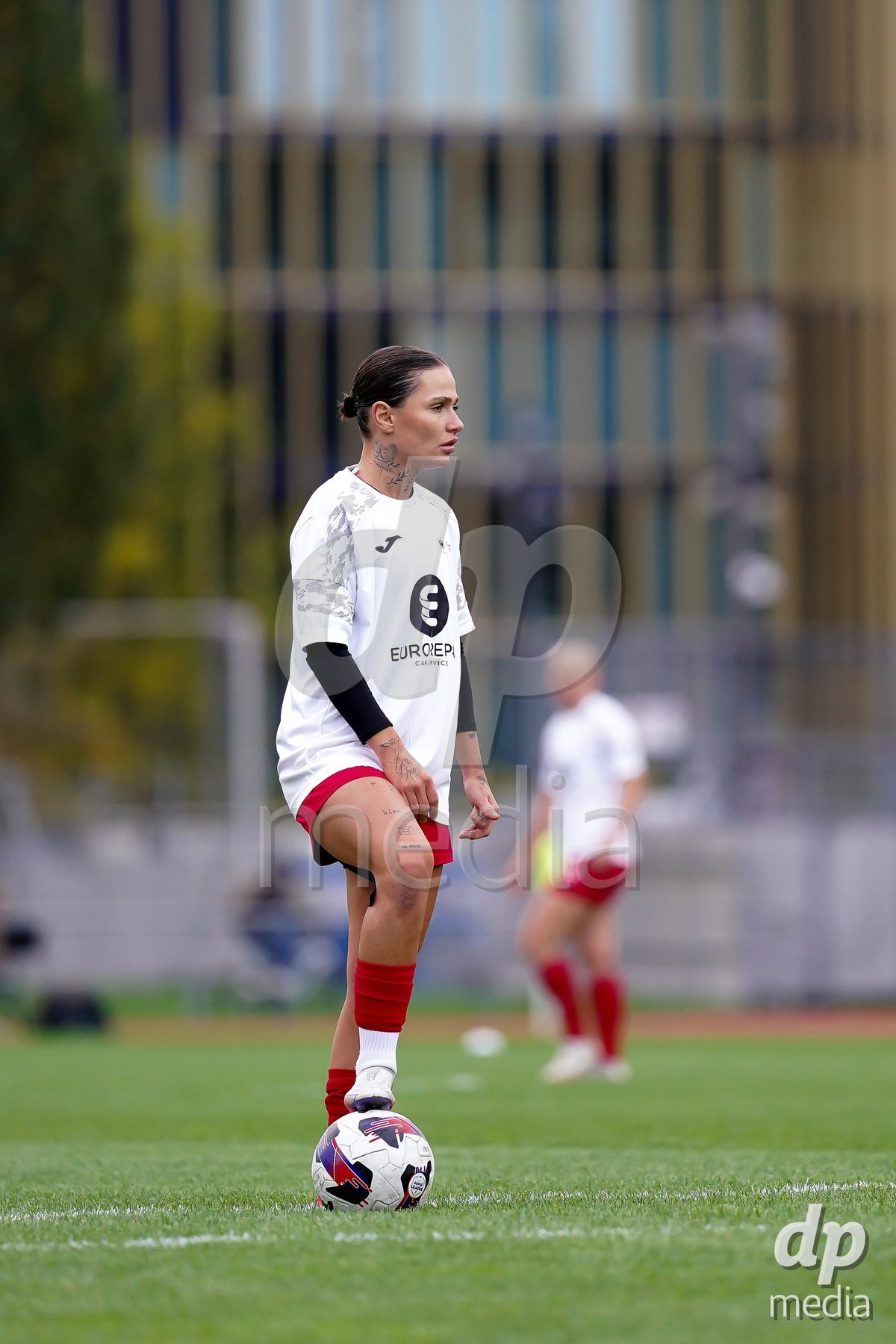 LUZERN, SWITZERLAND - OCTOBER 31: Vanesa Hoti of FC Aarau Frauen warming up during the AXA Women's Super League match between FC Luzern and FC Aarau Frauen at Hubelmatt on October 31, 2026 in Luzern, Switzerland.