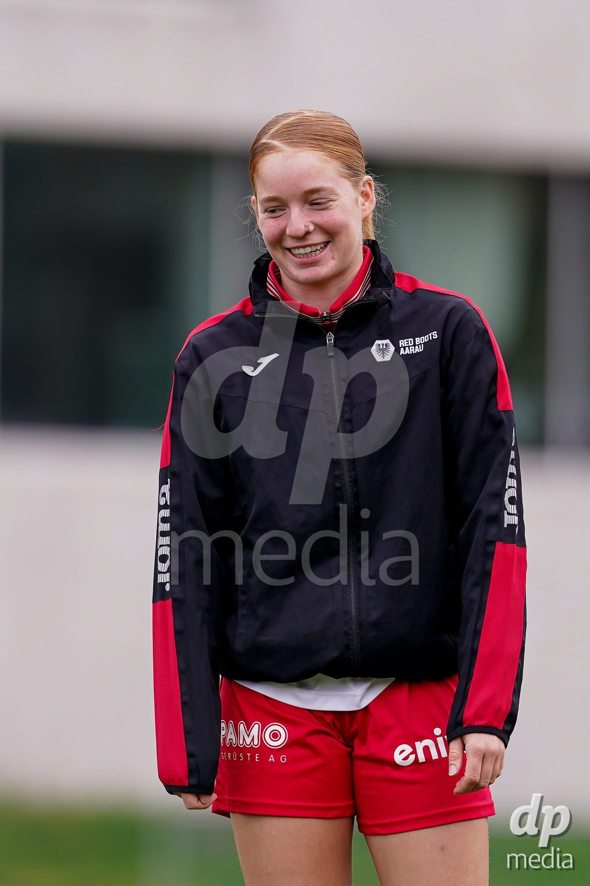 LUZERN, SWITZERLAND - OCTOBER 31: Yves Milva Heim of FC Aarau Frauen warming up during the AXA Women's Super League match between FC Luzern and FC Aarau Frauen at Hubelmatt on October 31, 2026 in Luzern, Switzerland.