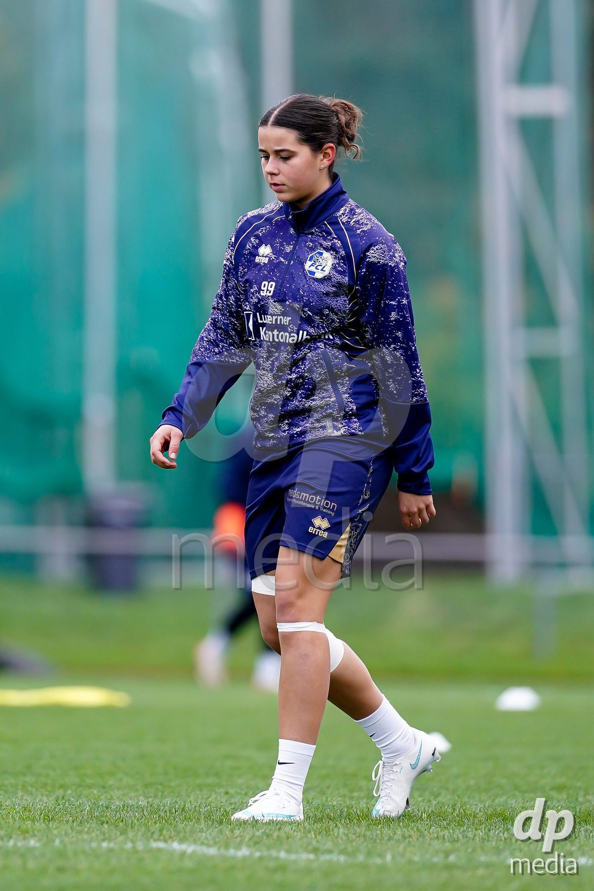 LUZERN, SWITZERLAND - OCTOBER 31: Alyssa Keller of FC Luzern warming up during the AXA Women's Super League match between FC Luzern and FC Aarau Frauen at Hubelmatt on October 31, 2026 in Luzern, Switzerland.