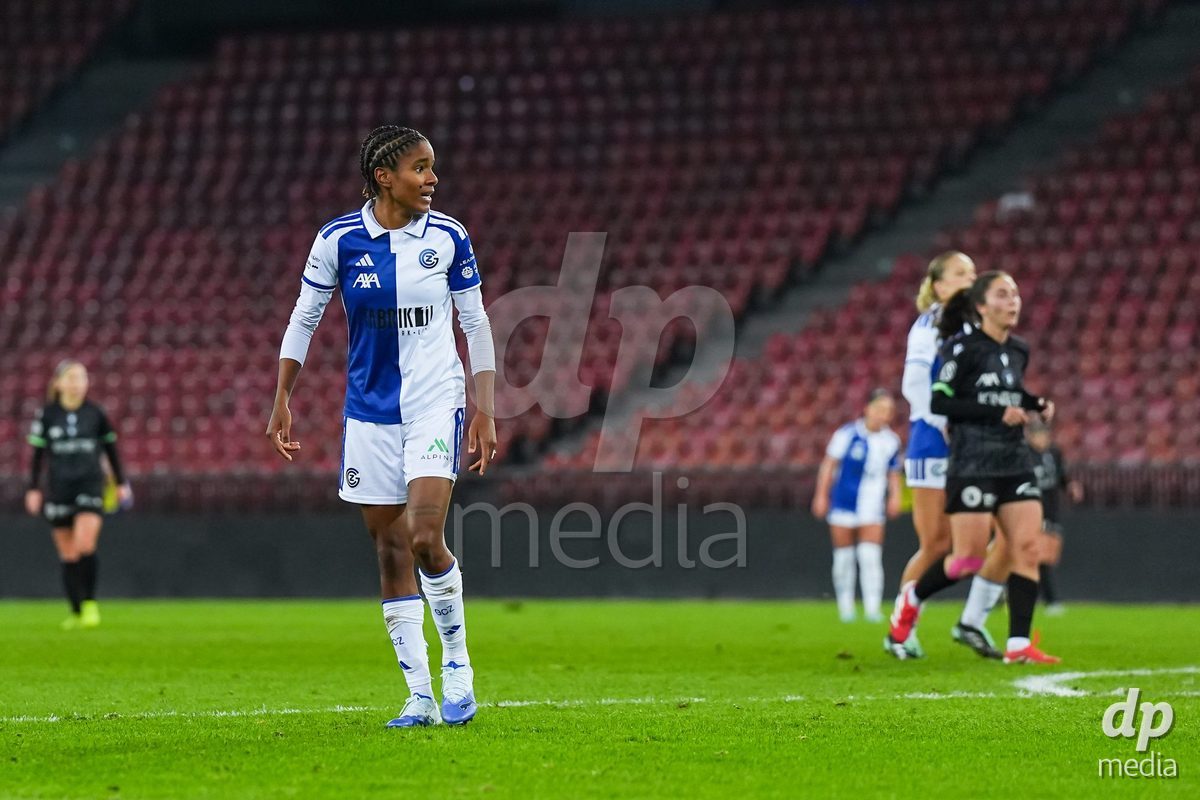 ZURICH, SWITZERLAND - OCTOBER 31: Sury Alichy Lamontana Charon of GC Frauenfussball reacts during the AXA Women's Super League match between GC Frauenfussball and Yverdon Sport Women at Letzigrund on October 31, 2026 in Zurich, Switzerland. (Photo by Daniela Porcelli/DP Media)